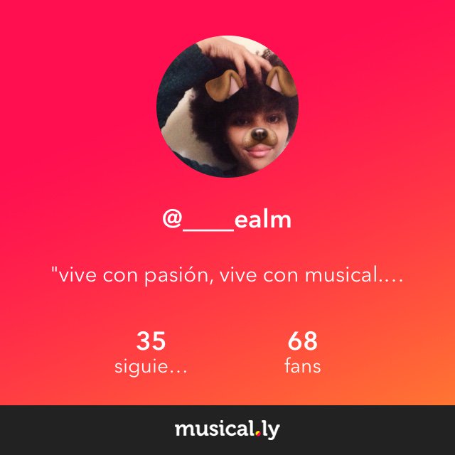 ¡La aplicación musical.ly es súuuuper divertida! ¡Sígueme @ ____ealm y échale un vistazo a mi vídeos musicales! musical.ly/download