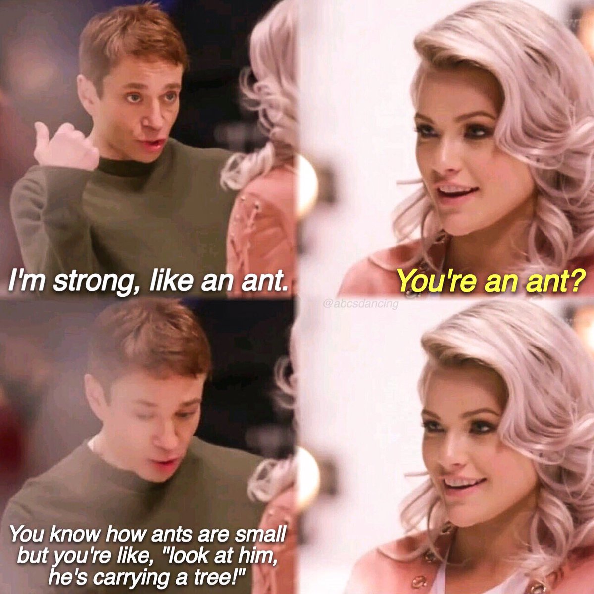 ABCSDancing's tweet image. Best. Comparison. Ever.

#DWTS #TeamMangoTango