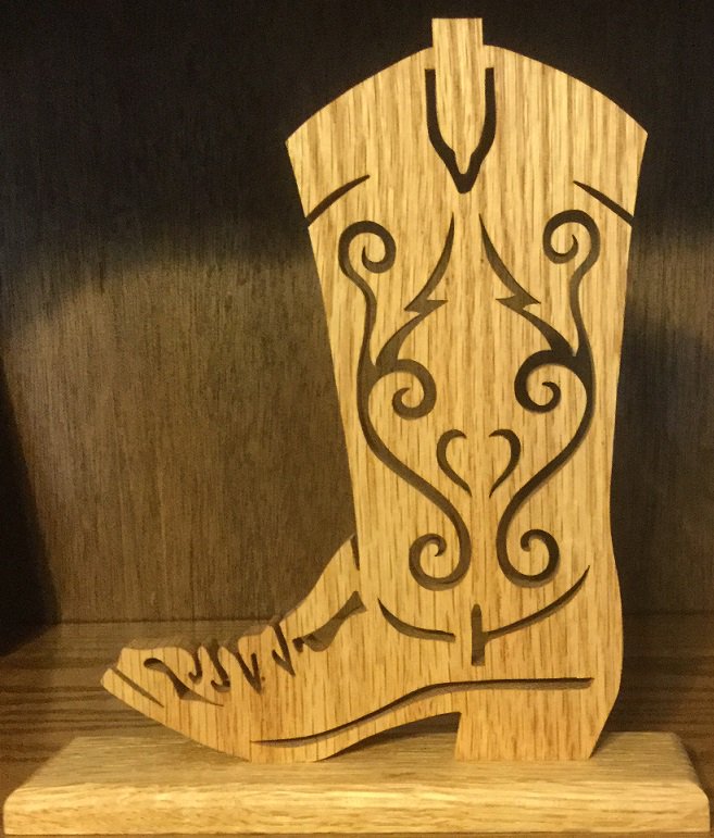 themadscroller's tweet photo. Here's a neat "Cowboy Boot" I made out of Red Oak for a customer...

#cowboys #boots https://t.co/V3BPisZTIa