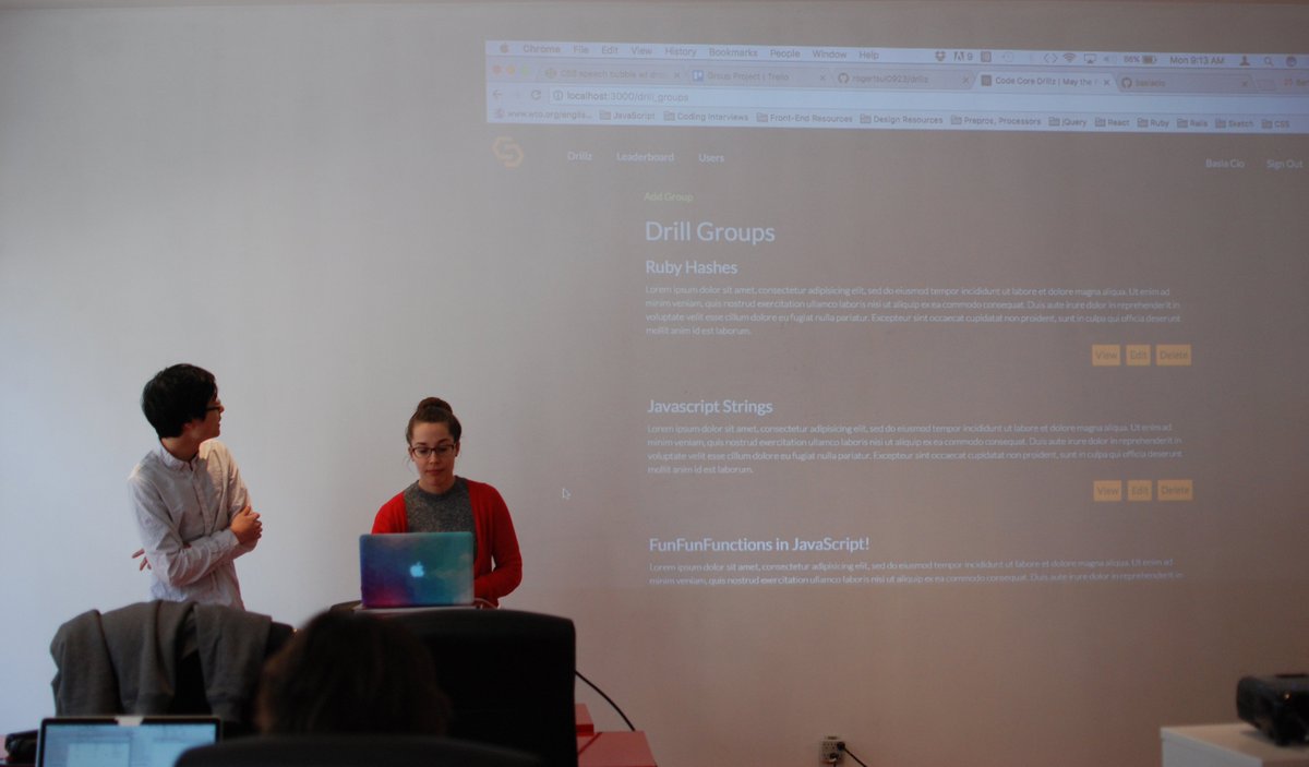 CodeCoreCollege's tweet image. A great shot of Team Git Happens during their #CodeCoreDrills demo! 

#CodeCoreLife #KeepOnCoding