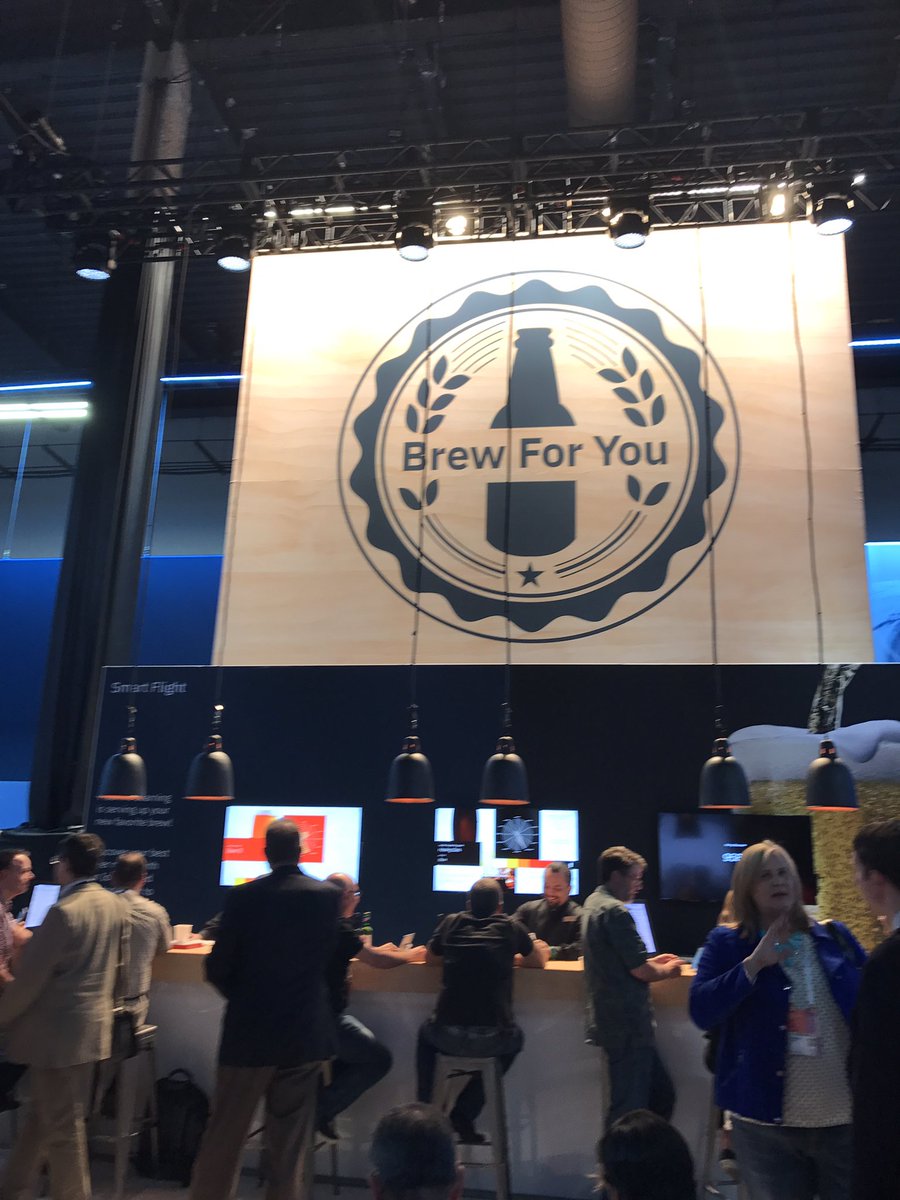 CCarretero's tweet image. Discover your best beer match in the dev zone #ibminterconnect #smartflight