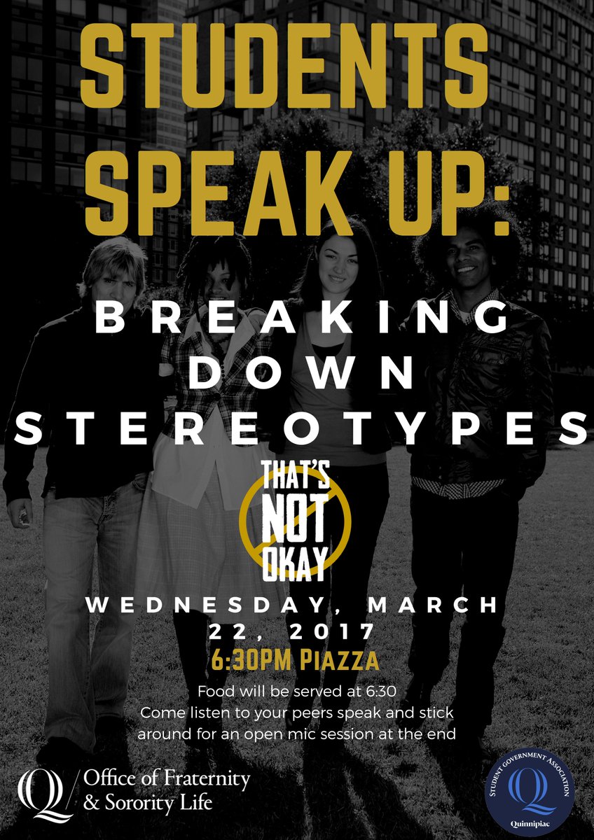 The Office of Fraternity and Sorority Life and the Student Government Association will be co-hosting the "Breaking Down Stereotypes" event.