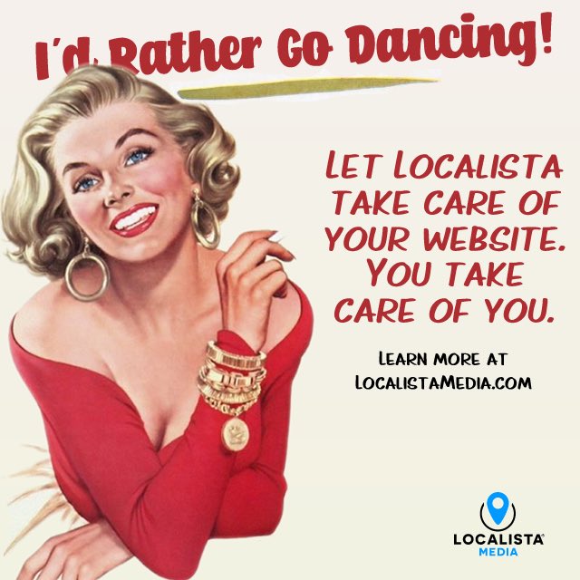 Go dancing or spend more time growing your business. #website #marketing #ecommerce #sales #business localistamedia.com
