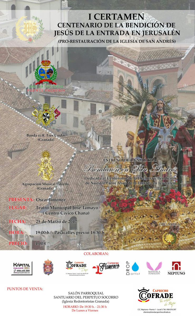 SemanaPasionGr's tweet photo. I Certamen organizado por @borriquillaypaz con motivo del centenario de Jesus de la Entrada en Jerusalén.

@TitularesGr @CalleGaanivet https://t.co/j7QqSVvzJA