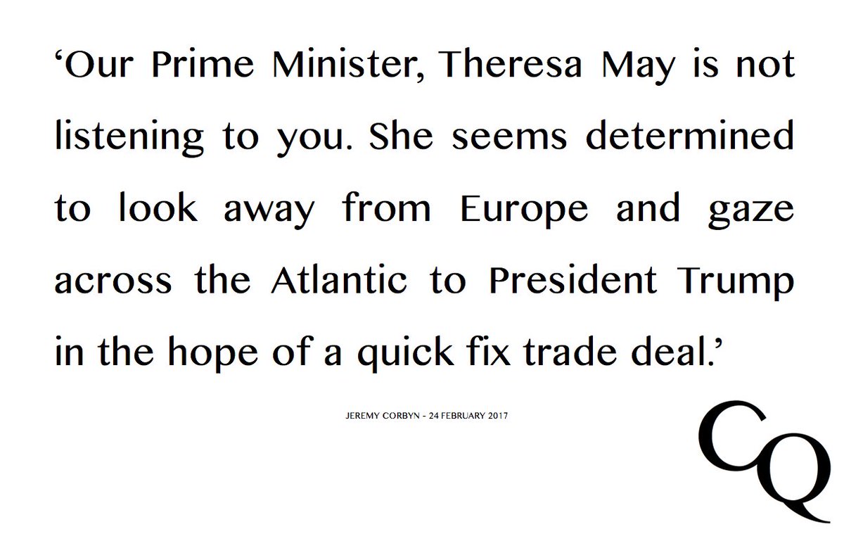 CorbynQuotes's tweet photo. @jeremycorbyn: Our Prime Minister, Theresa May is not listening to you.
(24 February 2017)
#TheRoadToBrexit #CorbynQuotes #LeadersWhoInspire https://t.co/KPfbjrq2Ub
