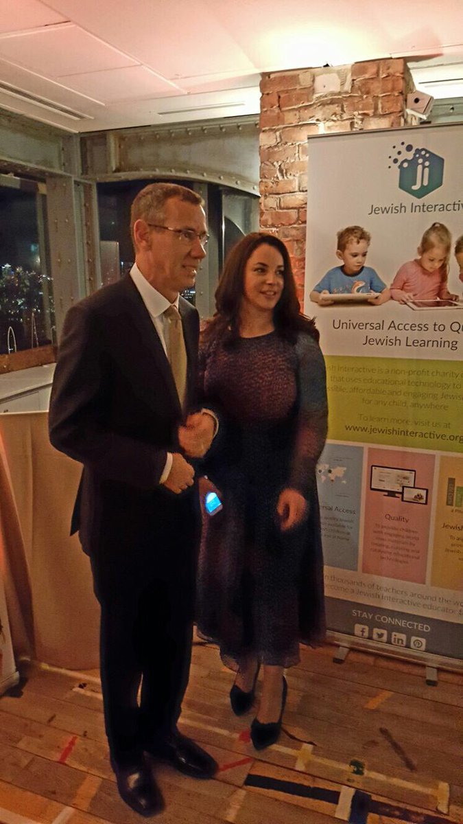 Good being at <a href="/JewishInteract/">Jewish Interactive</a> Annual Dinner with CEO <a href="/ChanaKanzen/">Chana Kanzen</a>. Helping bring Jewish education into the digital age.