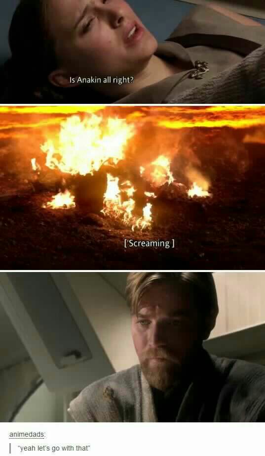 MemesStarWars's tweet photo. Unfortunately he is only half of himself https://t.co/Vjvb9s00P8