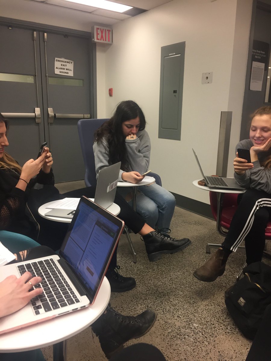 JoshEDPT's tweet photo. Group got together to practice our presentation for #edpt204 tomorrow. As you can see, everyone is a little distracted https://t.co/v85gZ3YPtn