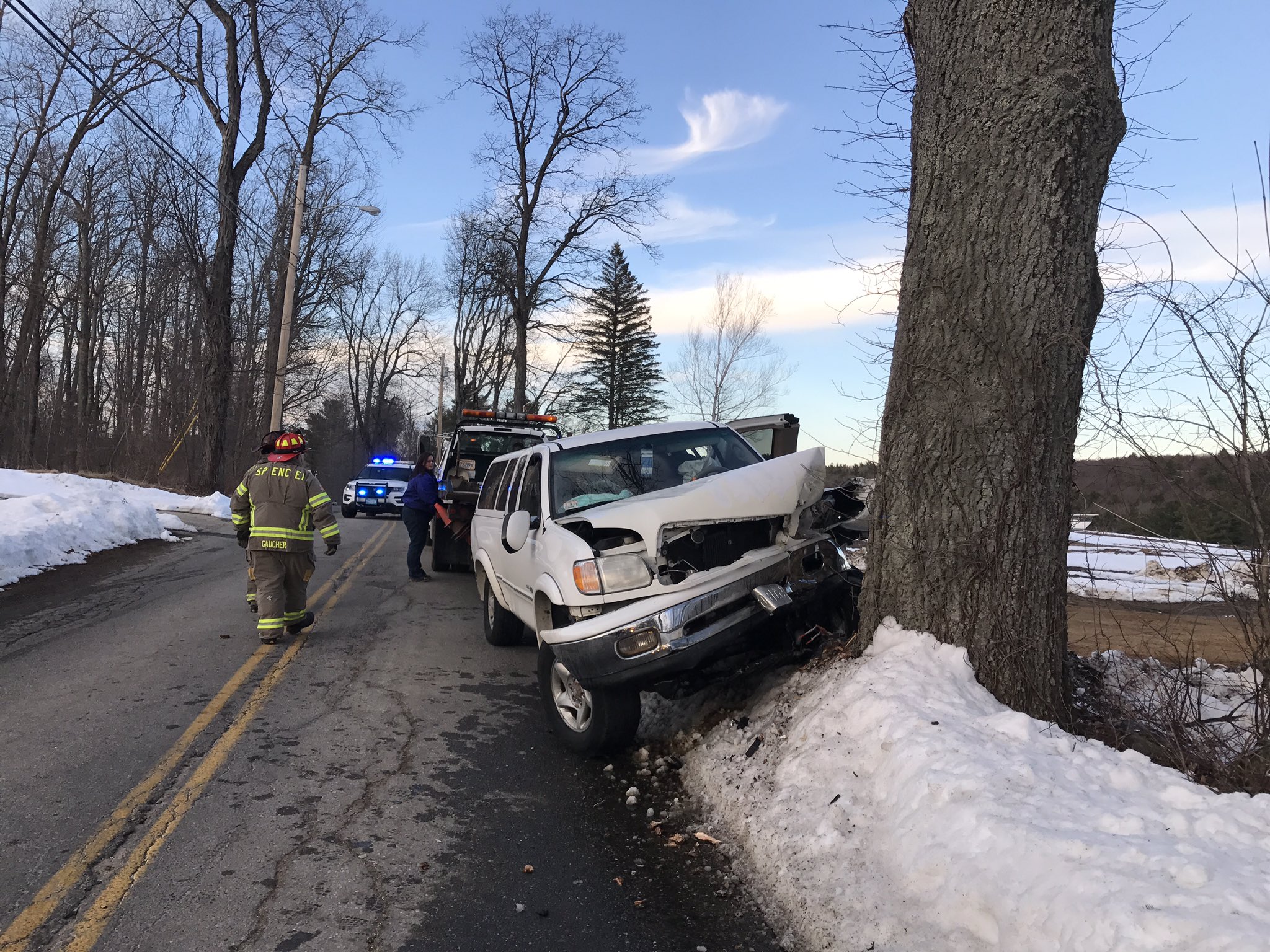 Spencer Police on Twitter "Single car motor vehicle accident in the