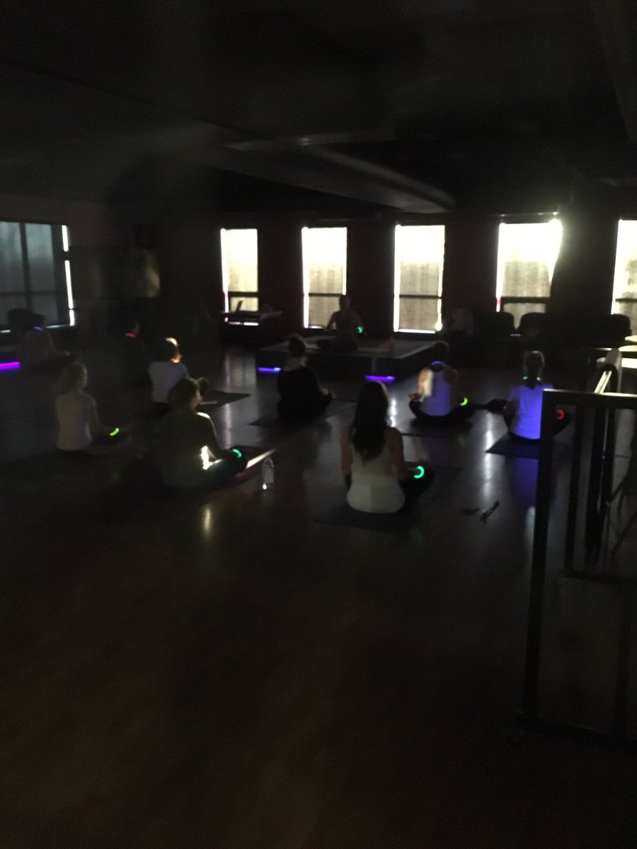 UNBSJ_RTP's tweet photo. Our first session of Flow in the Dark! Come out to our next one at 8! All proceeds go to the YMCA Strong Kids campaign and RTP Canada! https://t.co/8JNRacRmpl