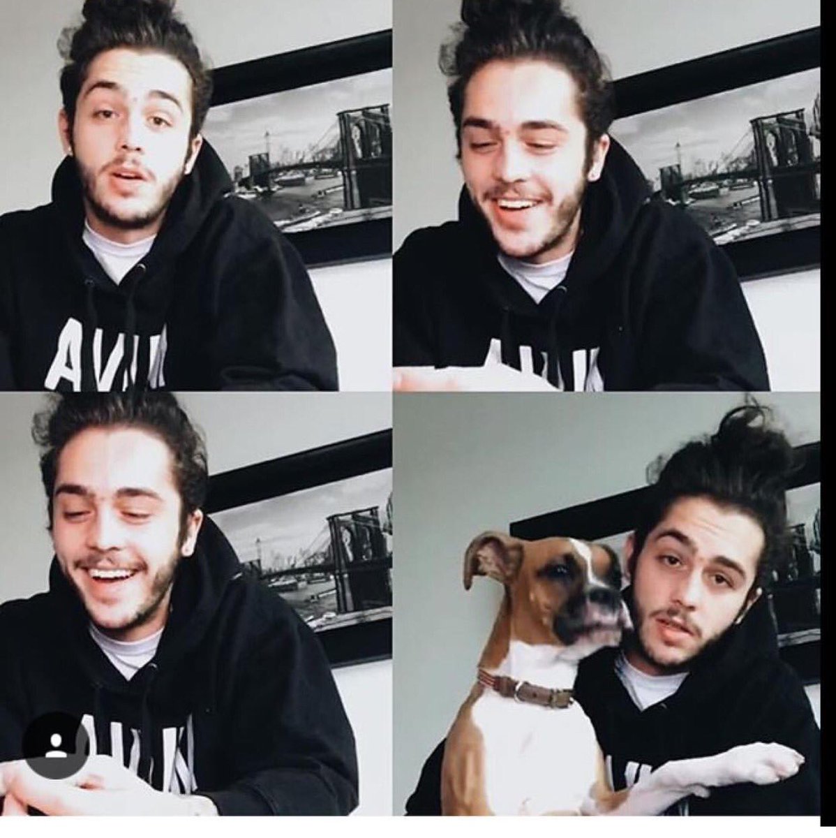 charminghazzy's tweet photo. He makes me happy 😊@skatemaloley #skate #natemaloley #rap #dog #manbun #husband #mylife #like https://t.co/xX0lqIk7Rn
