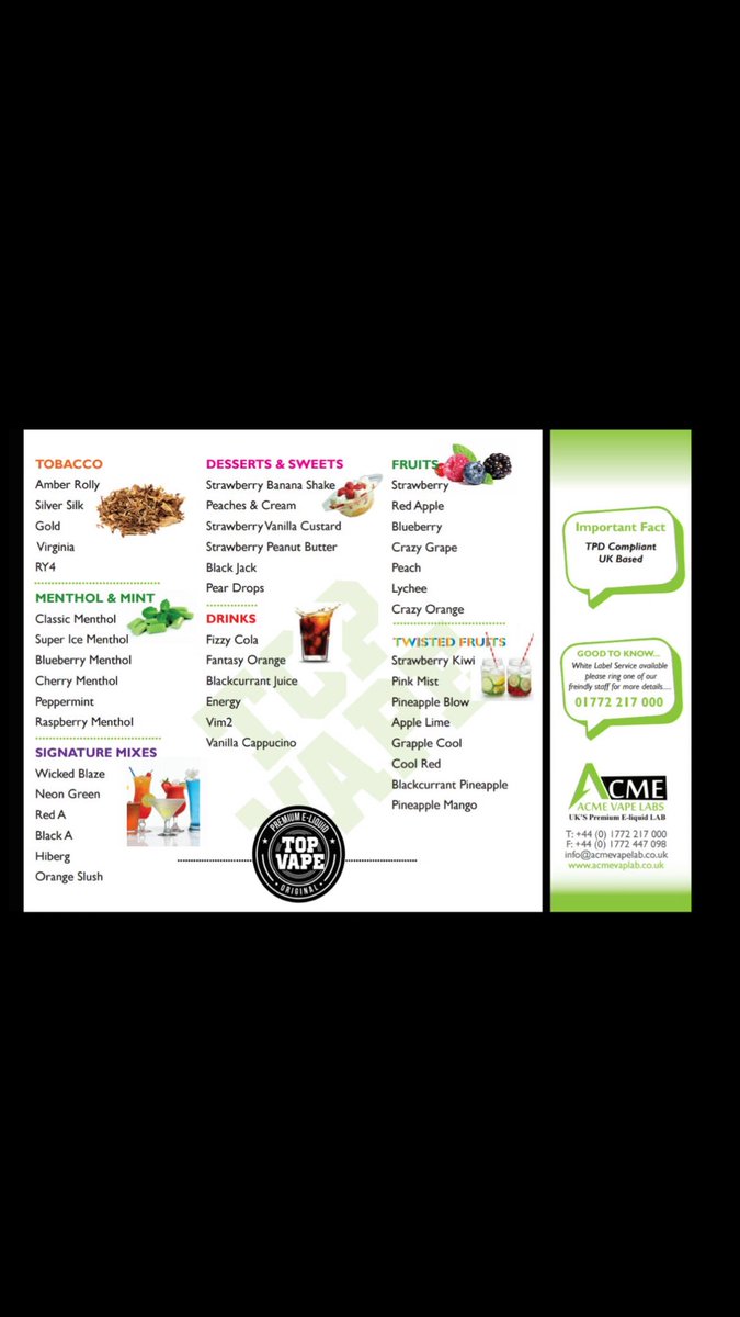 TOP VAPE ELIQUID (@topvapeuk) on Twitter photo 