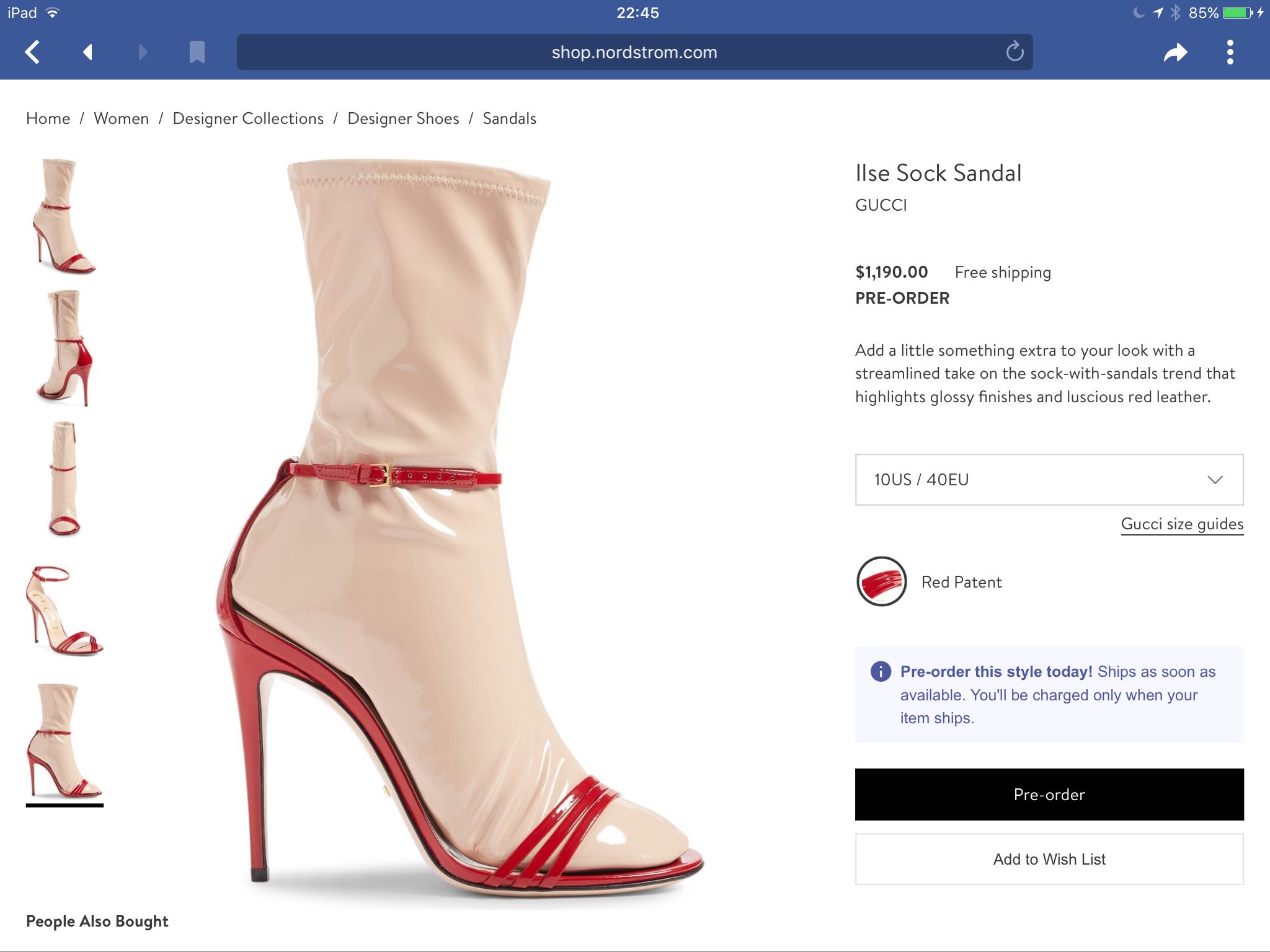 Gucci sock sandal sale