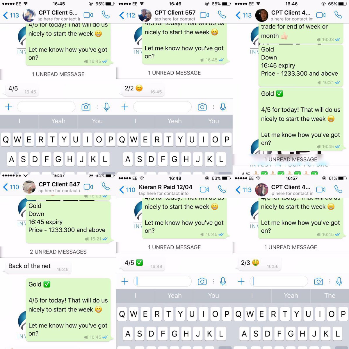 CPTrading_Andy's tweet photo. Feedback from some very happy clients today 🔥💷🤙🏻 #daytrader #onlinetrading #earnyourmoney #invest #fastmoney #bet #business #signals #invest https://t.co/4Lf72ipGdB
