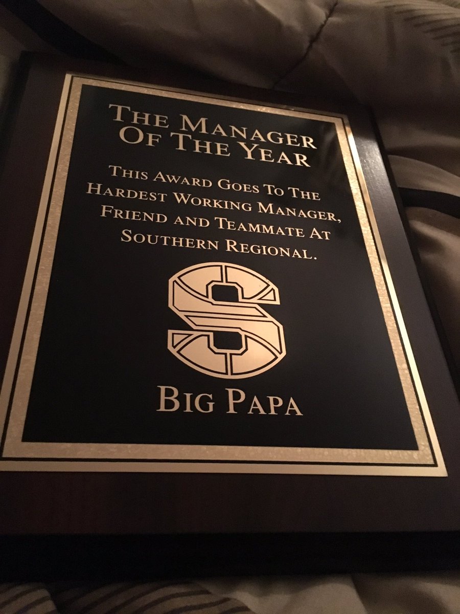 bigpapabrahh's tweet photo. I'm  honored to accept  this award for "manager of the year " I wanna thank all my teammates and coaches https://t.co/fOnpXctsqj
