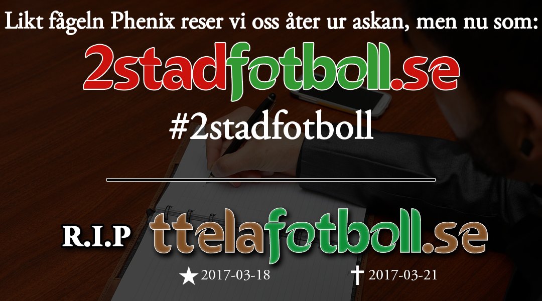 Tyvärr fick vi en käpp i hjulet. Vi måste byta. Läs mer: ttelafotboll.se #2stadfotboll #ttelafotboll