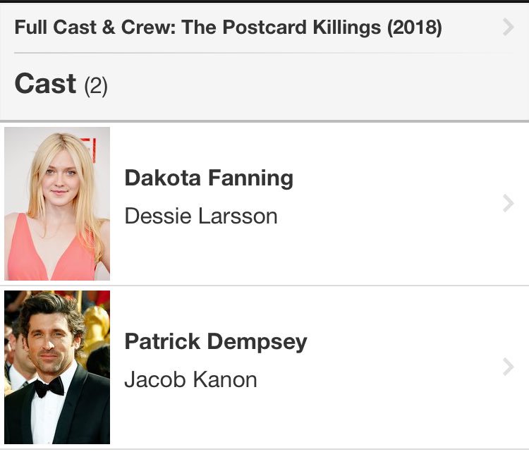 Such a big cast, right? All you need is me and Patrick.