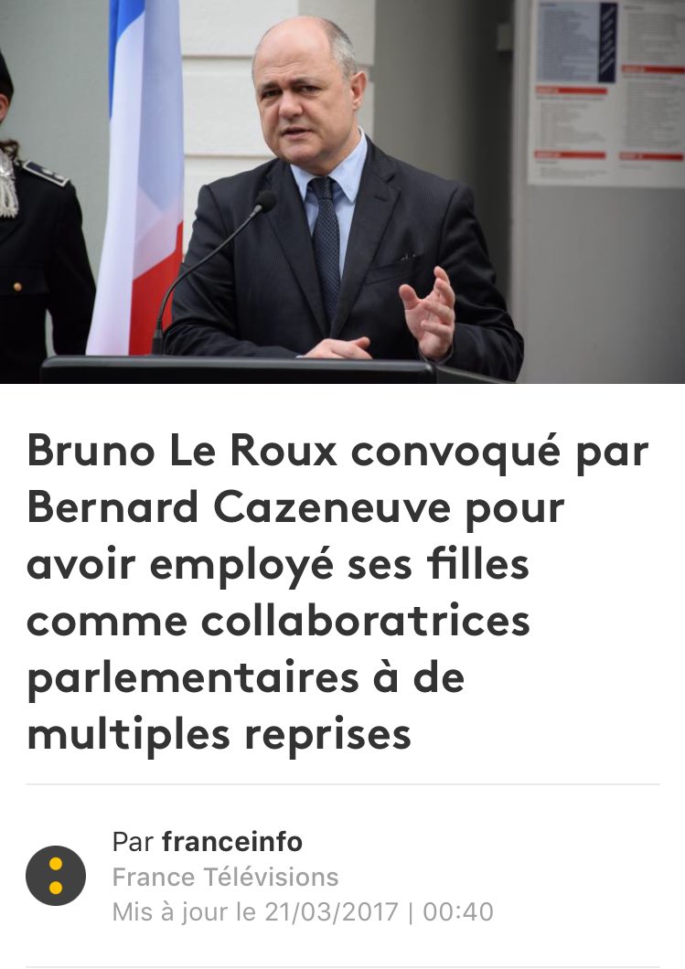 ParlementTransp's tweet image. Apres les révélations de @Qofficiel le min.de l'interieur @BrunoLeRoux est convoqué par Bernard Cazeneuve. #Quotidien #parlementtransparent