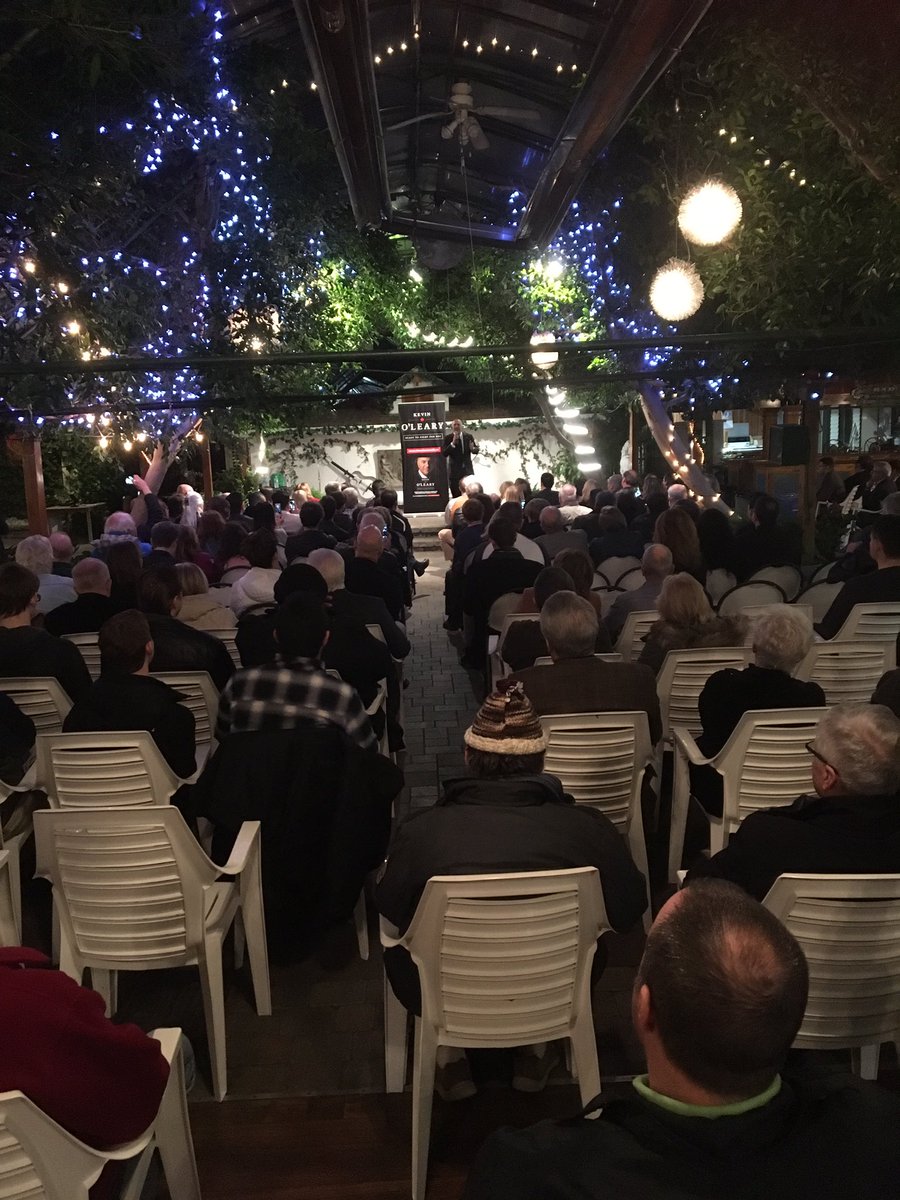kevinolearytv's tweet photo. At Madsen's Greenhouse and Banquet in Newmarket meeting members tonight. Lots of people concerned about this country's economy and jobs! https://t.co/1YTYX6on66