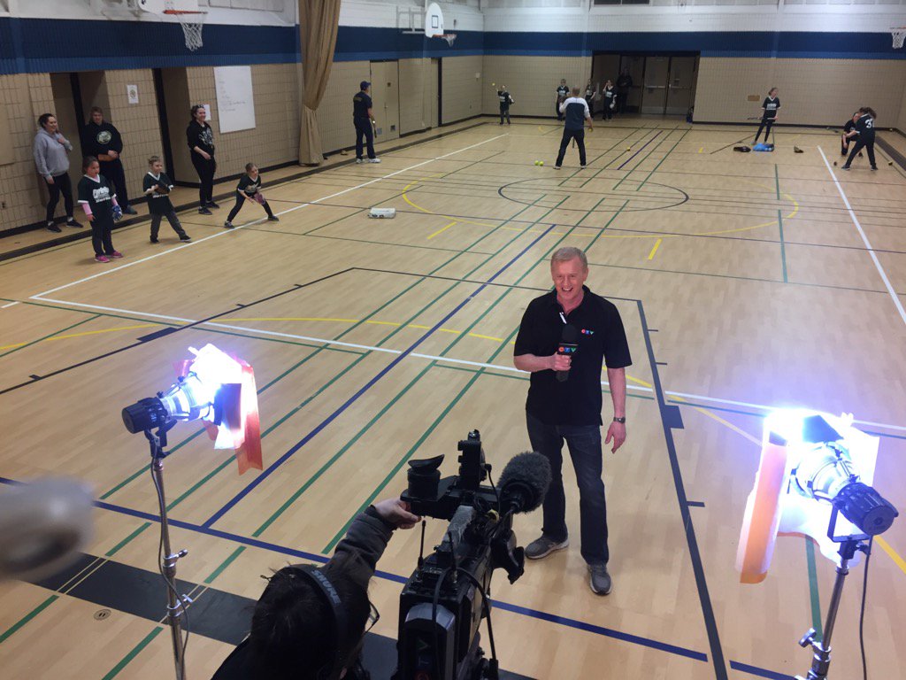 JCClarkSK's tweet photo. We're live in #Parkridge for family ball practice! Come say hi! #CTVOTB @ctvsaskatoon https://t.co/rEAJYozKDH