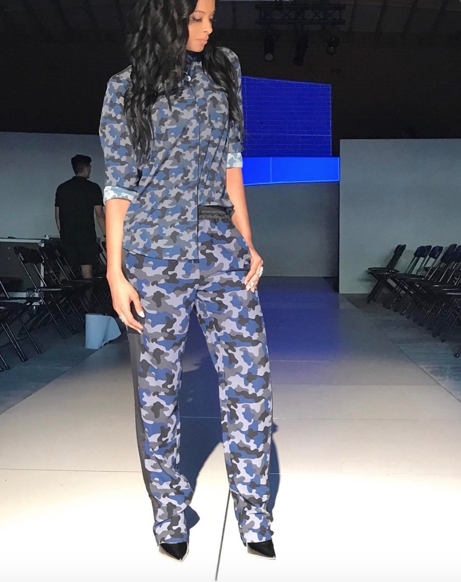RedLightPR's tweet photo. The gorgeous @vanessajsimmons wears her @dayabyzendaya 'Camo Pajama Blouse + Camo Track Pants'  💥 💥 #RLPR https://t.co/w7iJpbDJFW