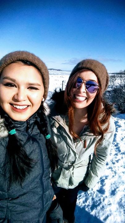Happy #1stdayofspring, but it's still #qiviut weather in AK. Siri &amp; Terra took a great #qiviutselfie this weekend. #alaska #anchorage