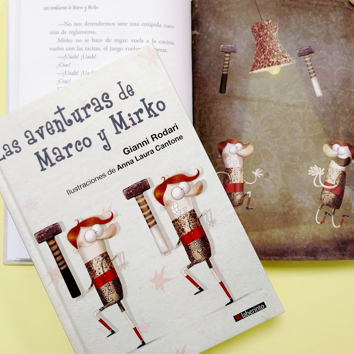 e_laberinto's tweet photo. Otra de nuestras #novedades : Las aventuras de Marco y Mirko, un clásico de Gianni #Rodari con geniales ilustraciones de @AnnaLauraCanton https://t.co/v163L9RIJ0