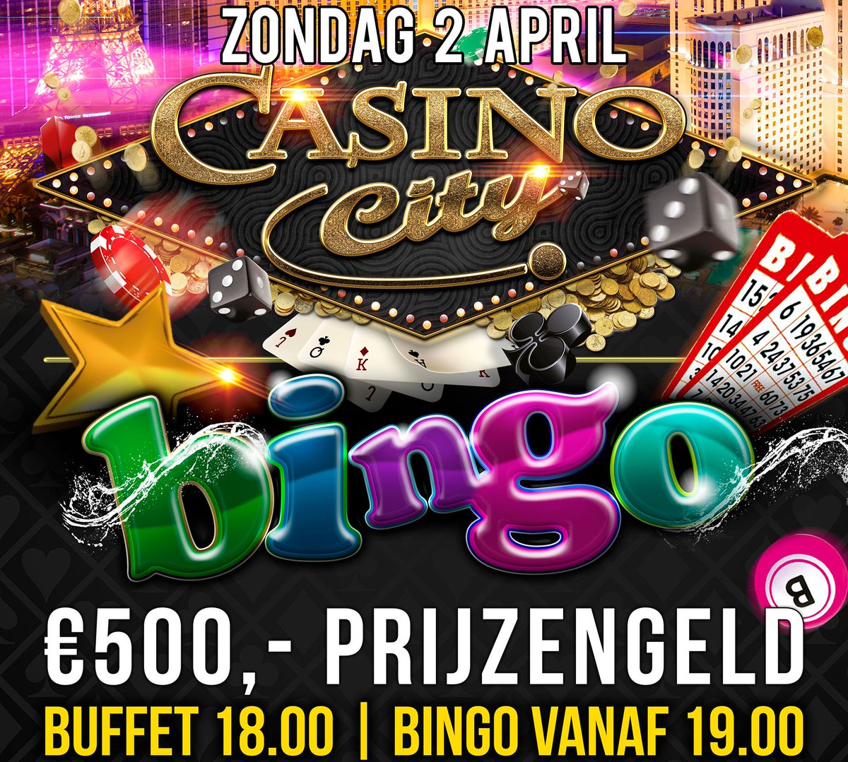 Zondag 2 april opnieuw BINGO in onze vestigingen aan de Ceintuurbaan, Oudezijds Achterburgwal en de Jan Evertsenstraat!