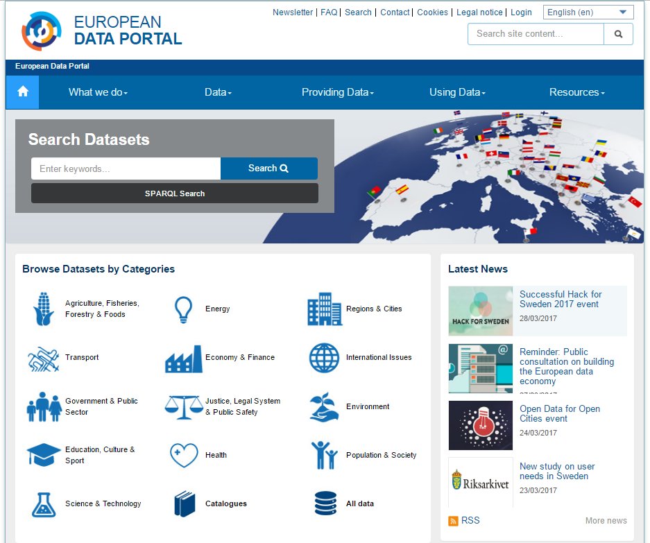 Take a look at v2.0 of europeandataportal.eu. News, reports, use cases, elearning... It's much more than just #data #OpenDataEDB #OpenData