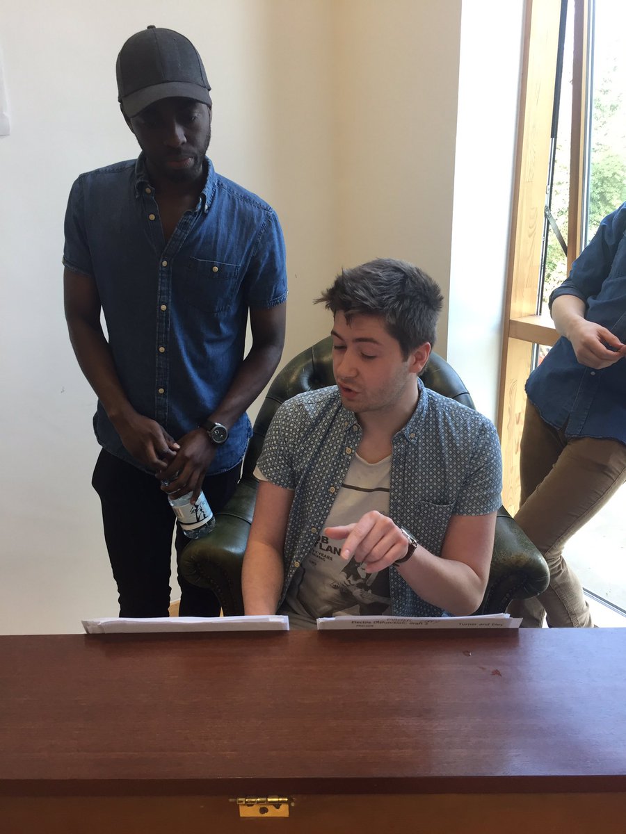 ED_TheMusical's tweet photo. @GSABAAM18 We wish you the best of luck for the show from the Electile Dysfunction cast and our very own #ComfyChairGuest @MrLouisTurner https://t.co/A0dyZBxB4j