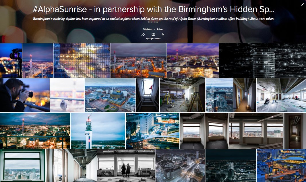 Story_Comms's tweet photo. Story launched #AlphaSunrise #RooftopTuesdays this morning with @alphaworksB1 + @hiddenbrum - an exclusive new photo shoot of the city! https://t.co/Ude03fLUA4
