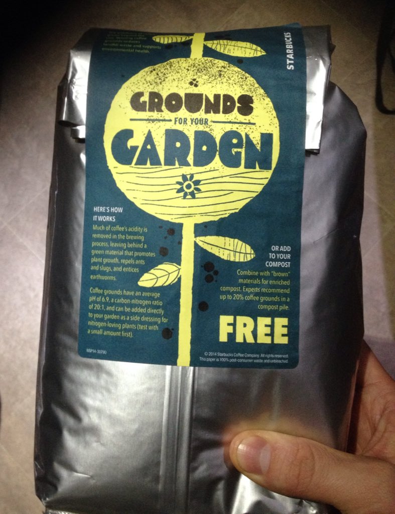 sioutside's tweet photo. @StarbucksUK has anyone pick up free coffee beans? Have you used them in your garden? https://t.co/Z5bccb0LUD