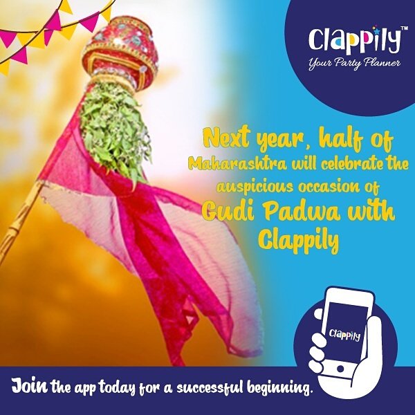 Wish you a #happyguddipadwa #guddipadwa #maharashtriannewyear #celebration #festival #parties #clappily #partyplanner #eventorganiser #event