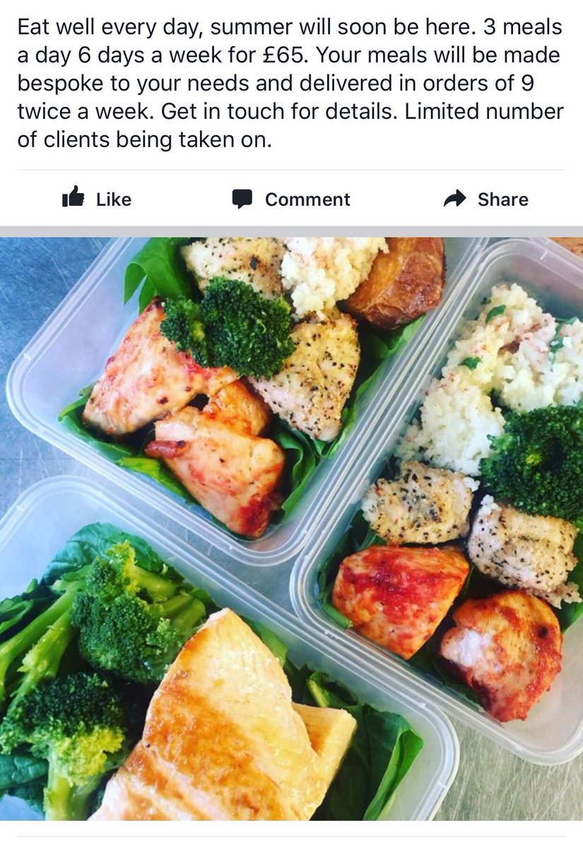 Meal prep service now offered to pro athletes or anyone in training for summer #Manchester