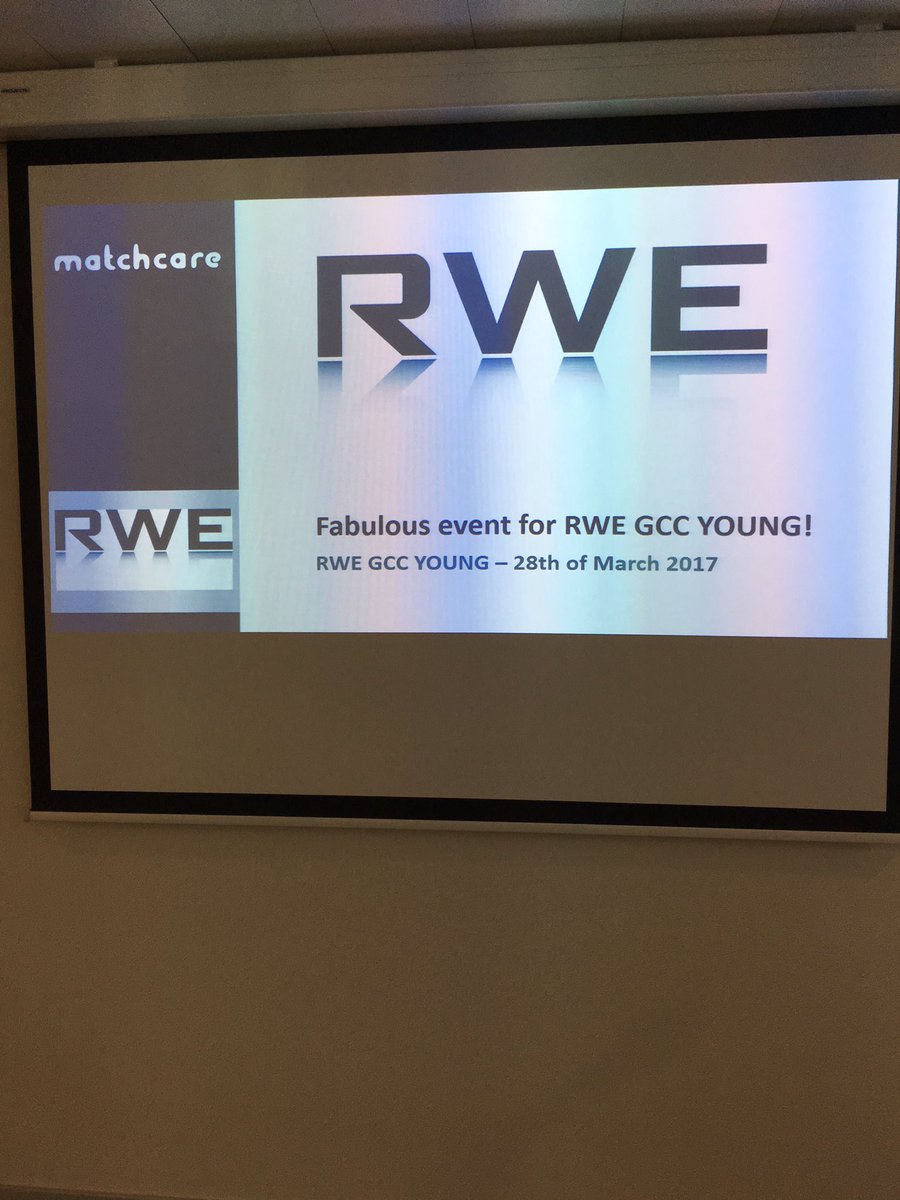 Today Young Professionals from #RWE meet at #matchcare to meet each other and start a network. #rwe-gcc-young