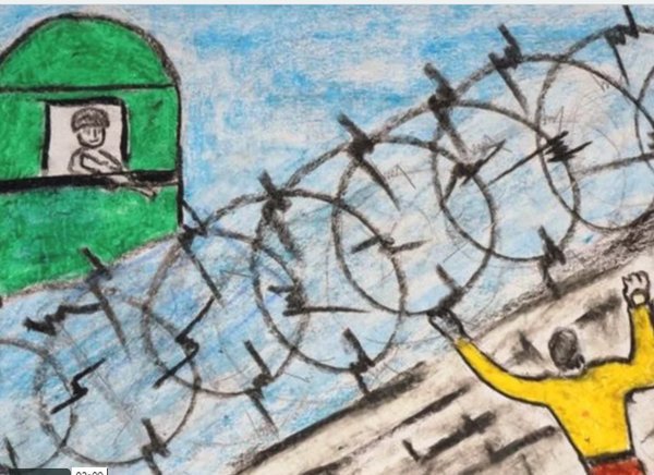 ybenderbal's tweet photo. Quand les médias occultent sciemment un cauchemar qui s'éternise, il nous reste ces dessins d'enfants... #Palestine https://t.co/xjlTxtqhjS