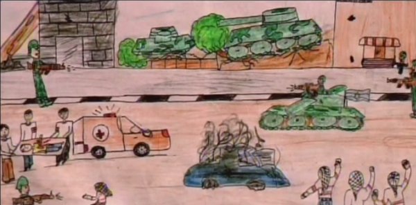 ybenderbal's tweet photo. Quand les médias occultent sciemment un cauchemar qui s'éternise, il nous reste ces dessins d'enfants... #Palestine https://t.co/xjlTxtqhjS