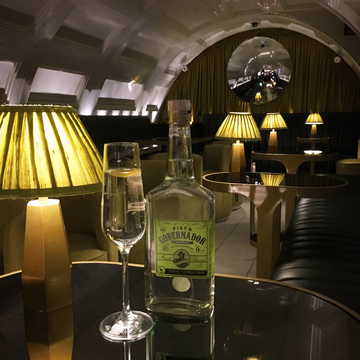 Hit <a href="/disreputebar/">Disrepute</a> for a 'Juvenescent' - <a href="/PiscoGobernador/">Pisco El Gobernador</a>, <a href="/Babycham/">Babycham</a> reduction &amp; English sparkling wine... deceptively light and oh so tasty.