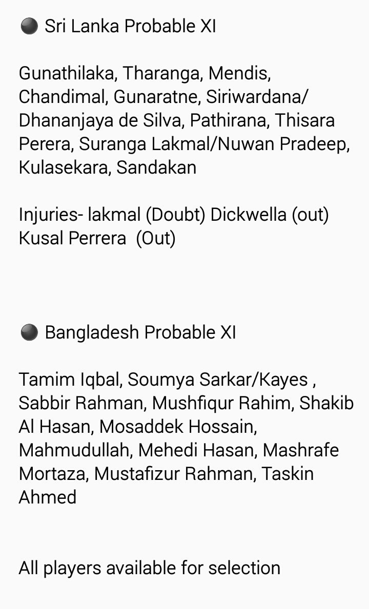 Inplay_Boooms's tweet photo. #Dream11 #ProbableXI #SLBAN #SLvBAN
2nd ODI
@dream11 #RT & ❤ #AP_tips https://t.co/SK9QC68xEB