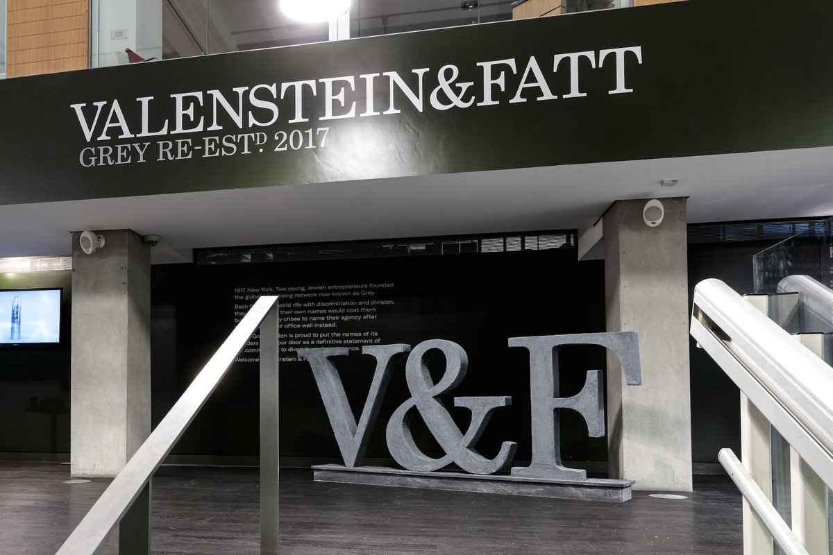 GreyLondon's tweet image. Today, Grey becomes Valenstein&amp;amp;Fatt. We've done what our founders couldn't: put their names on our door. Here's why: valensteinandfatt.com