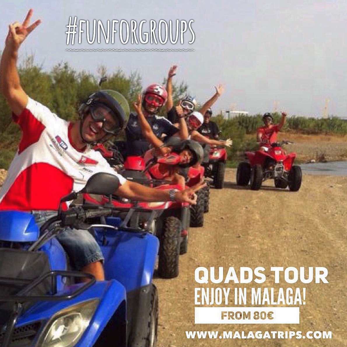 MalagaTrips's tweet photo. The best #QUADSTOUR  IN #MALAGA  🔝🆒!Enjoy 2h discovering the nature! #funforgroups  #MalagaTrips  #Malagatours #vacation #inspiration #live https://t.co/jb5mTBB5iM