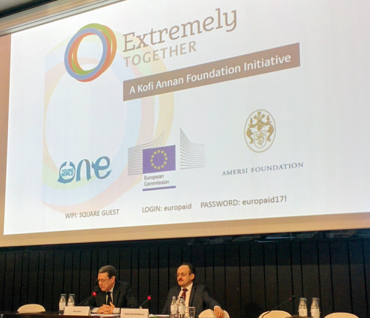 The esteemed gentleman: "it's about young people, not old white men in suits." #nailedit #cve #extremelytogether #kofiannanfoundation #OYW