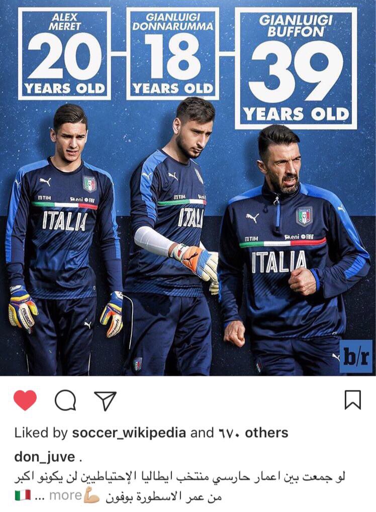 SalmanFahadx's tweet photo. لو جمعت اعمار حارسي منتخب #ايطاليا الاحتياطيين ، لن يصلوا ل عمر #بوفون #buffon #FINOALLAFINE #NapoliJuve #buffon1000 @gianluigibuffon https://t.co/GbNprL5hZu