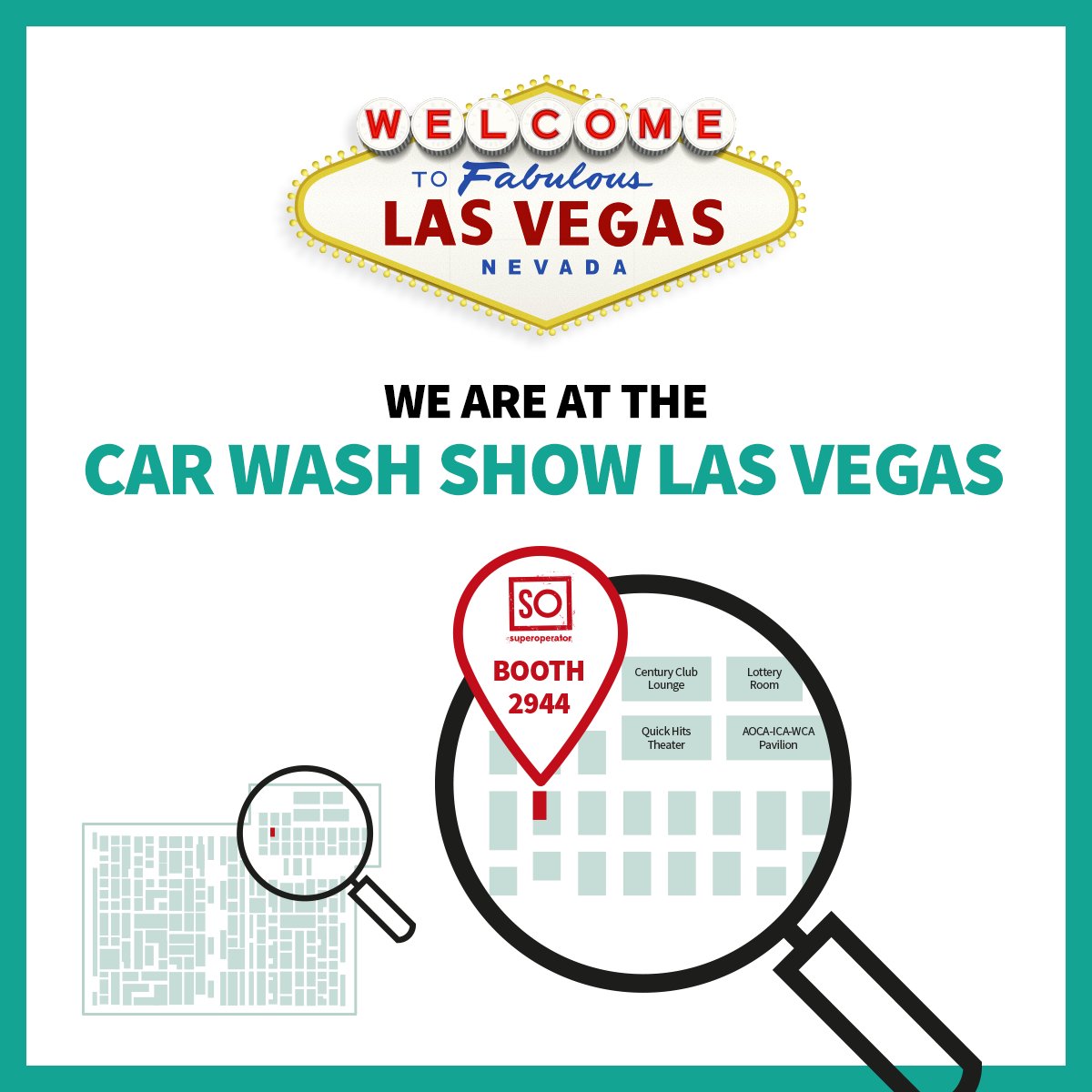 We are at the #TheCarWashShow Las vegas. Pop by to see how a digital car wash works and check out our virtual reality race car experience!