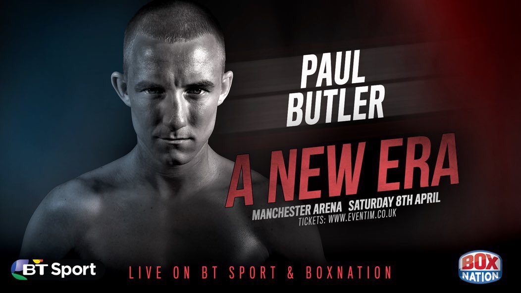 FrankWarren's tweet photo. Listen to World Title chasing @1PaulButler tonight on @RadioCityTalk from 6.30pm! 📻🥊 He's next out @ManchesterArena on April 8 #ANewEra https://t.co/tNtnXhPlUF