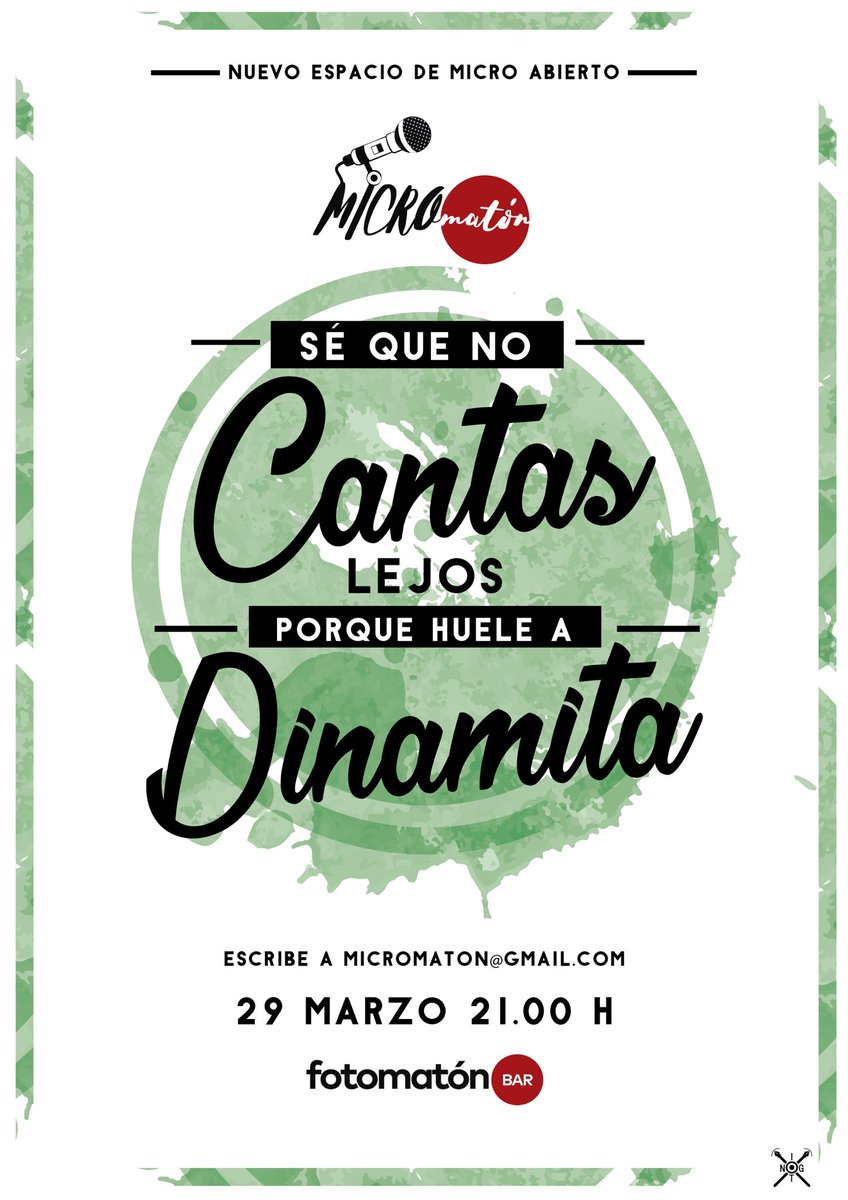 Mañana 29 de marzo nos vemos en el open mic del <a href="/FotomatonBar/">Fotomatón</a> para recibir a CÓMICOS, MÚSICOS, MAGOS, POETAS, y más!
Te esperamos.