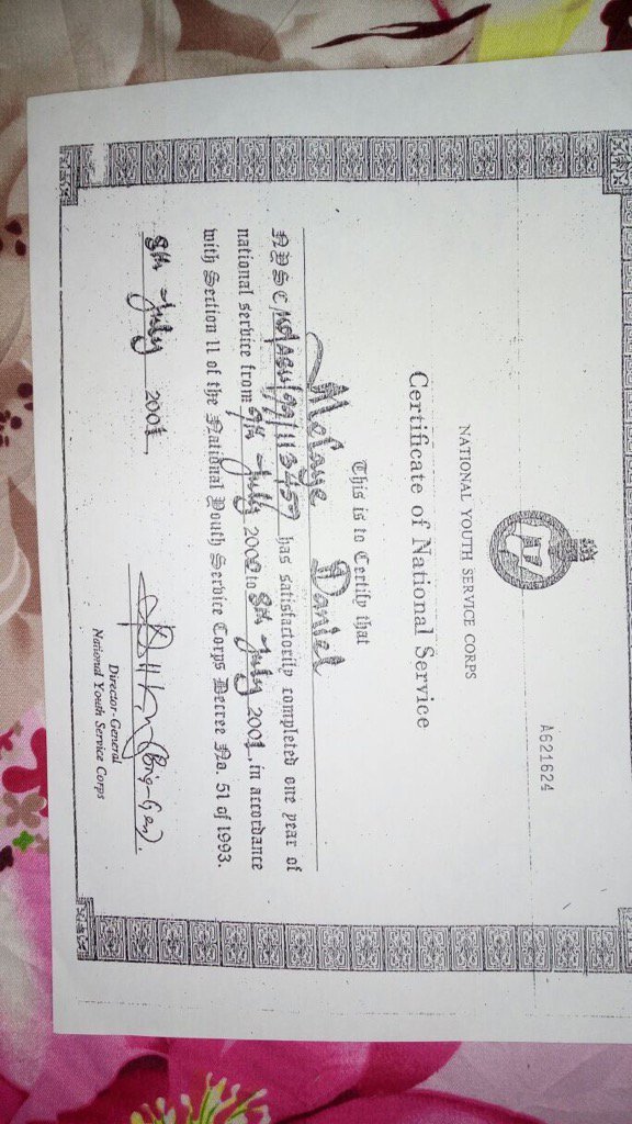 _dinomelaye's tweet photo. Another Ndume lie. I finished NYSC in 2001 https://t.co/wZyKJUdhzM