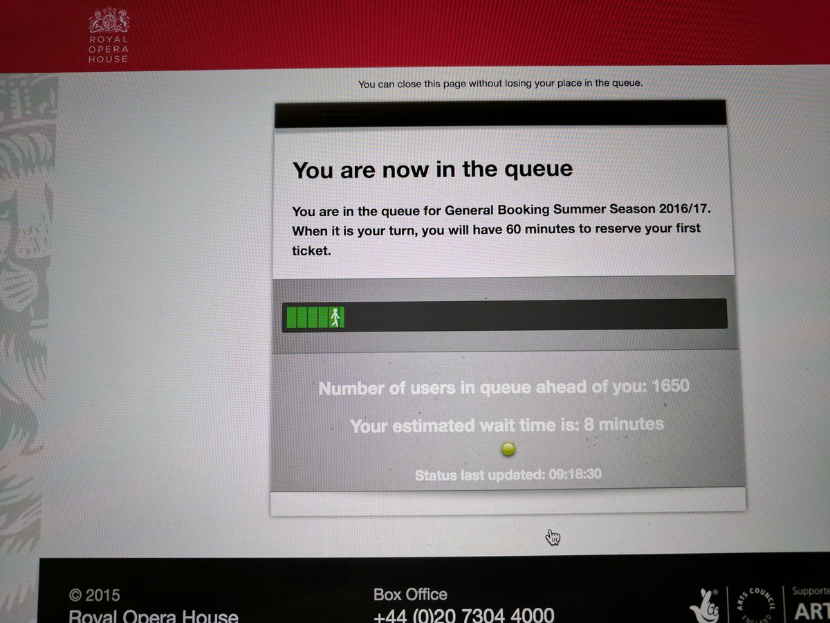vbijelovic's tweet photo. Well done to the @RoyalOperaHouse for beating even the @TfL in the queueing stakes this time https://t.co/od8mckLaSm