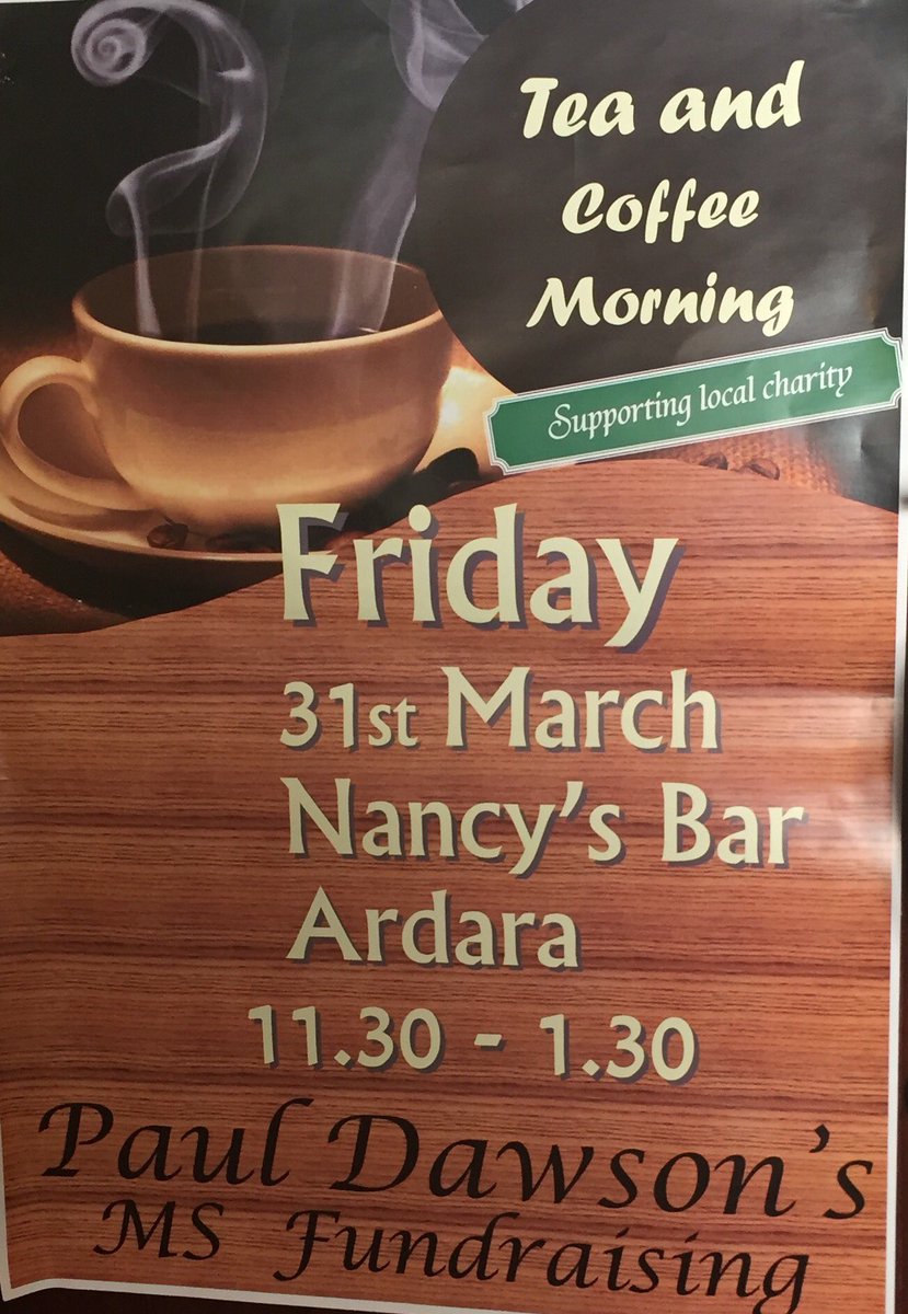 Join us this Friday from 11.30 for coffee, cakes, chats and support a great cause!