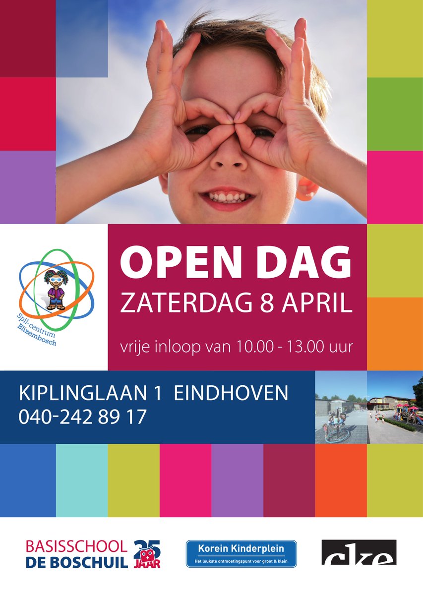 DeBoschuil's tweet photo. Kom naar de Open Dag van basisschool de Boschuil op zaterdag 8 april op onze lokatie aan de Kiplinglaan 1. Inloop tussen 10:00 en 13:00 uur. https://t.co/4LqnMcnhxu